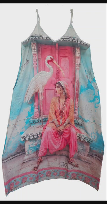 Trägerkleid lang "Women & bird", Gr. 38 - 42/44 von ROSE