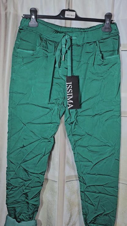 Shiny-Stretchhose, grasgrün,  Onesize bis 42/44