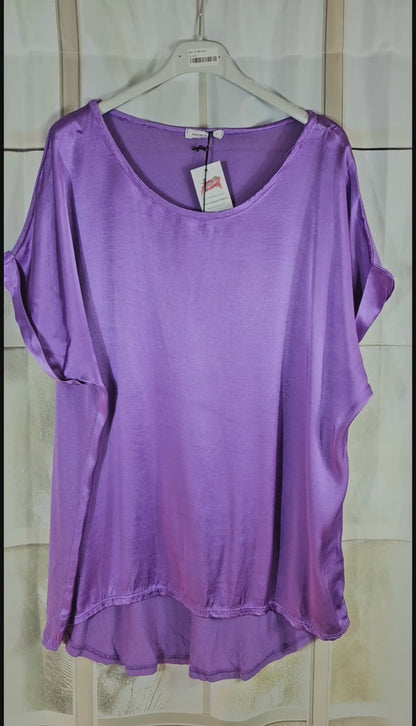 Tshirt flieder "Two Faces", Gr. onesize 38 bis 42/44 von ISSIMA
