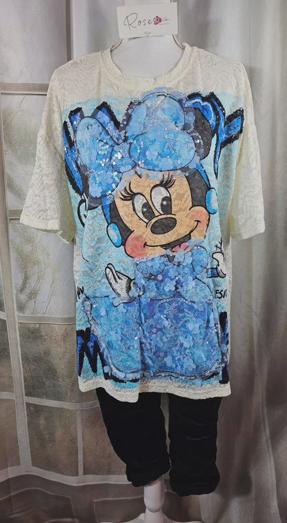 Tshirt weiss "Minnie", Gr. 38 bis 42/44 von ROSE