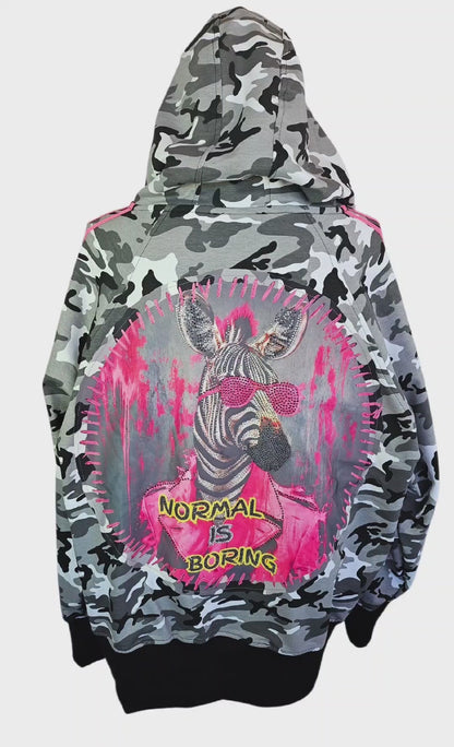 Sweatjacke "Zebra cool", Grösse onesize 38 bis 44/46 von ROSE