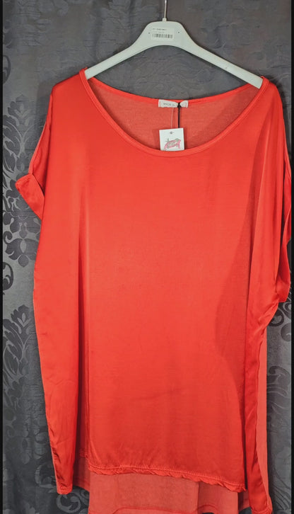 Tshirt hellrot "Two Faces", Gr. onesize 38 bis 42/44 von ISSIMA