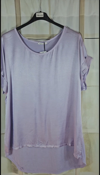 Tshirt lila "Two Faces", Gr. onesize 38 bis 42/44 von ISSIMA