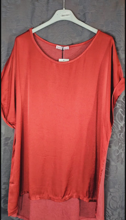Tshirt rot "Two Faces", Gr. onesize 38 bis 42/44 von ISSIMA