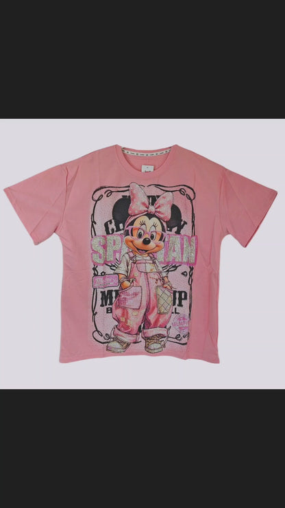 Tshirt rosa "Minnie bling bling", Grösse onesize, 38 bis 44 von ROSE