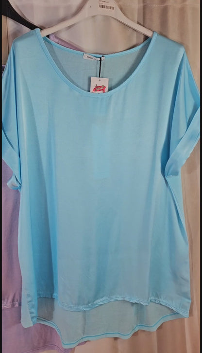 Tshirt violett "Two Faces", Gr. onesize 38 bis 42/44 von ISSIMA