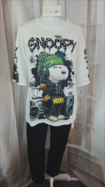 Tshirt weiss "Snoopy", Gr. 38 bis 42 von ROSE