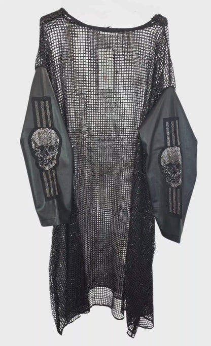 Kleid/Tunika "Skull" mit Pailletten, Grösse onesize 38 - 44/46 von ROSE