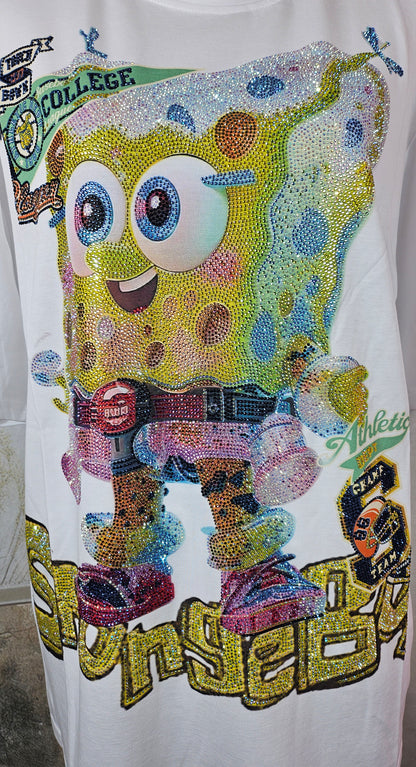 Tshirt weiss "Spongbob", Gr. onesize bis 42/44 von ROSE