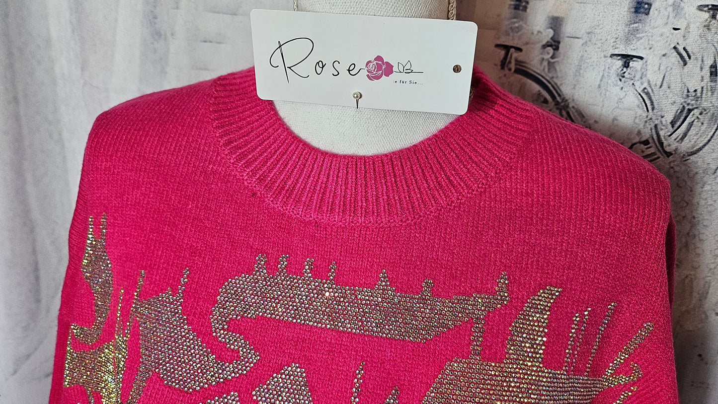 Pullover "Tiger" pink, Grösse onesize bis 44 von ROSE