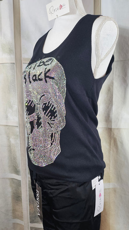 Feinstrick Top "Skull", Gr. onesize bis 42 von ROSE
