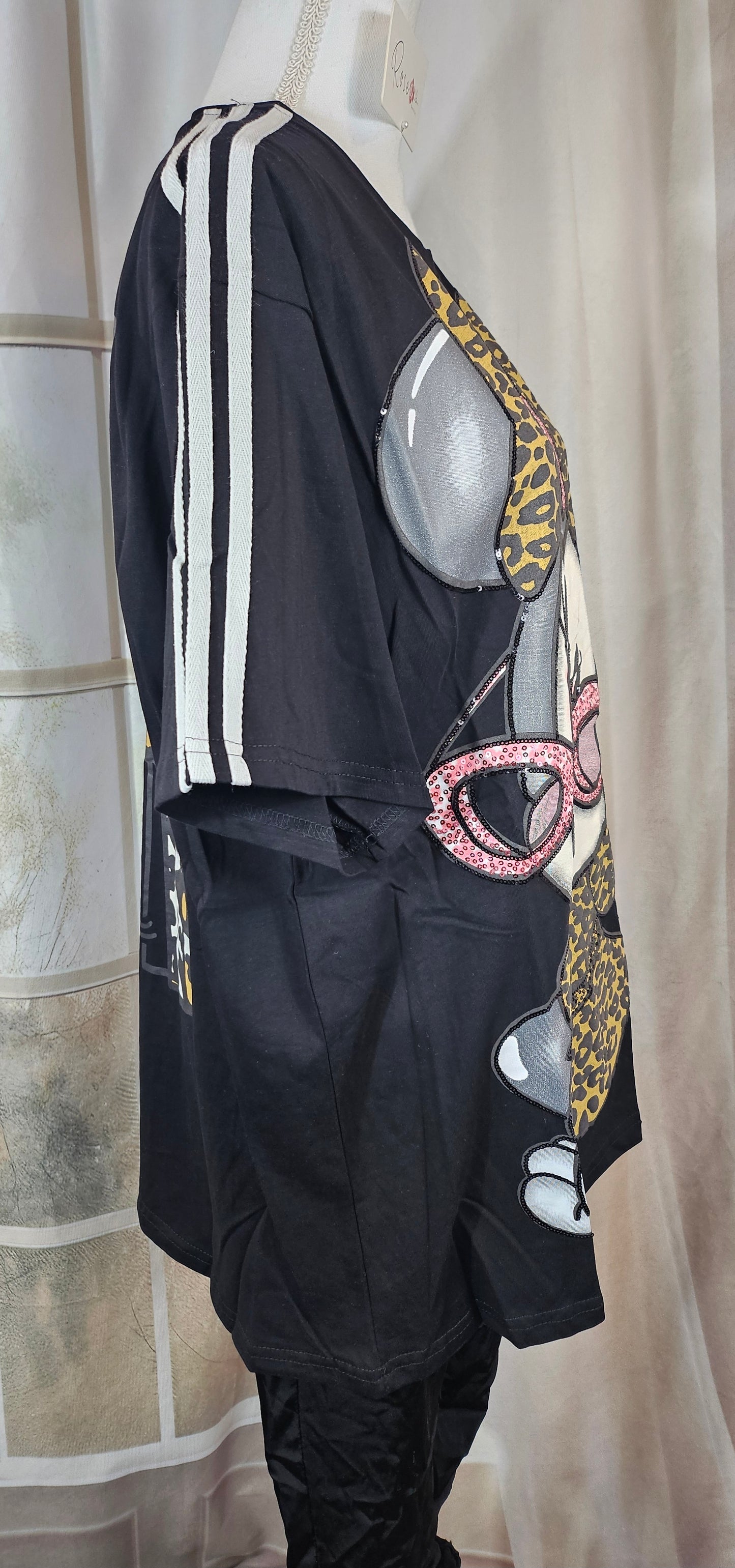 Tshirt schwarz "Minnie", Gr. 40 bis 44 von ROSE