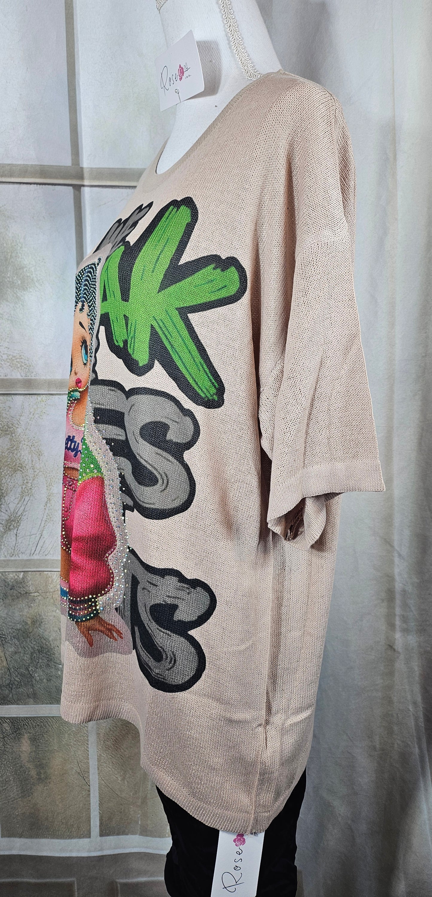 Feinstrick Tshirt "Betty", Gr. onesize bis 44 von ROSE