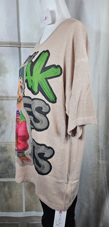 Feinstrick Tshirt "Betty", Gr. onesize bis 44 von ROSE