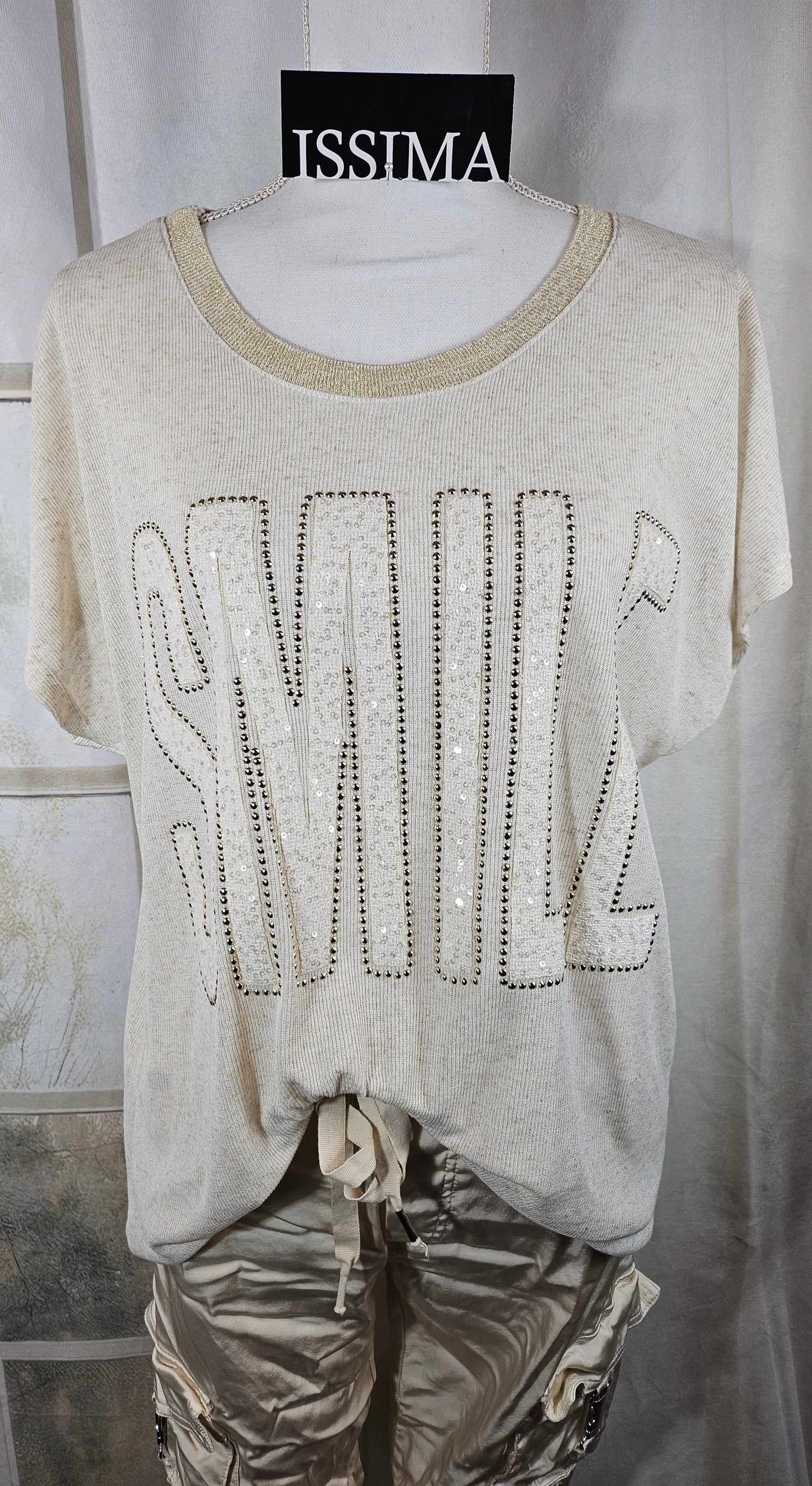 Tshirt "SMILE", Gr. onesize bis 42/44 von ISSIMA