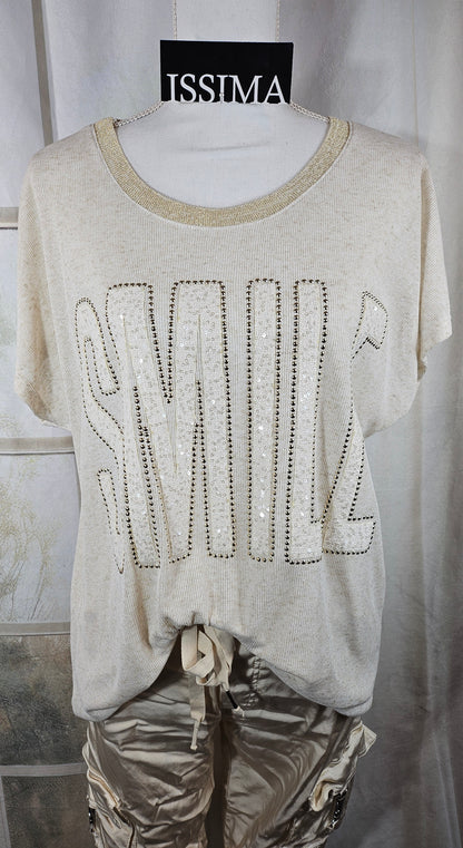 Tshirt "SMILE", Gr. onesize bis 42/44 von ISSIMA