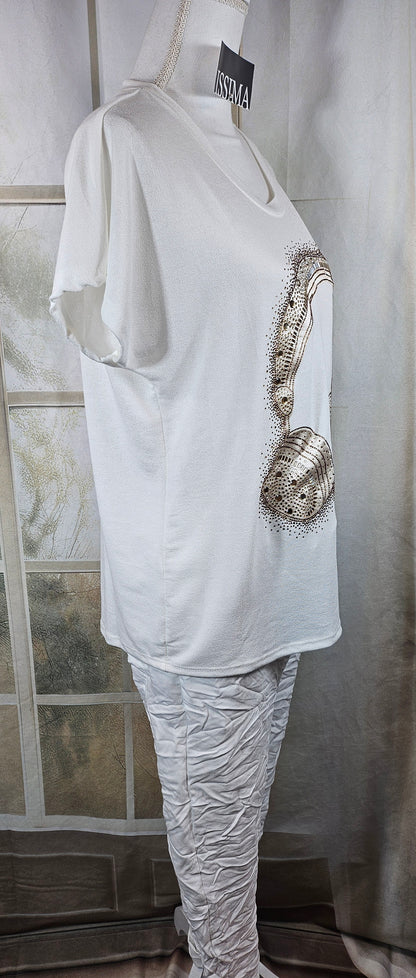 Tshirt "Kopfhörer", Gr. onesize bis 42/44 von ISSIMA