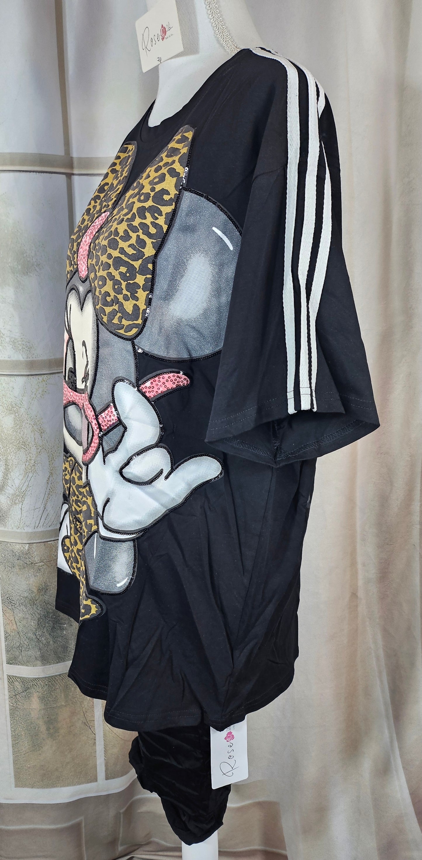 Tshirt schwarz "Minnie", Gr. 40 bis 44 von ROSE