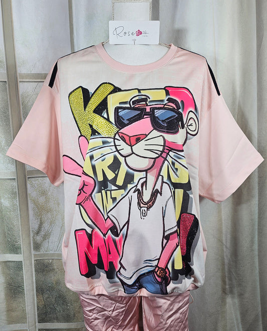 Tshirt rosa "Pink Panther", Gr. 40 bis 44 von ROSE