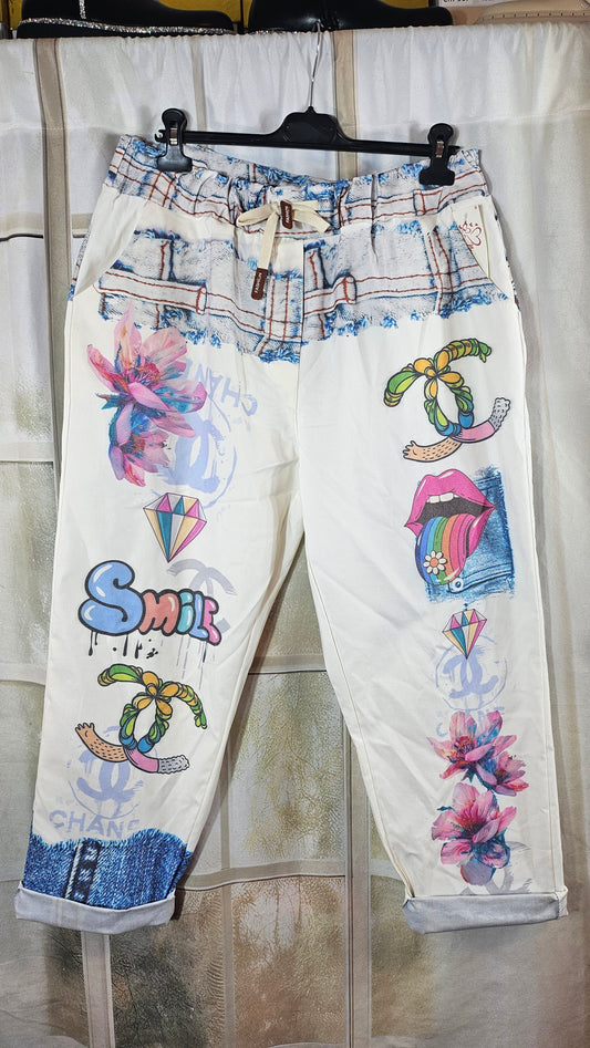 Stretchhose bunt "SMILE", Gr. 44 - 50 von See more
