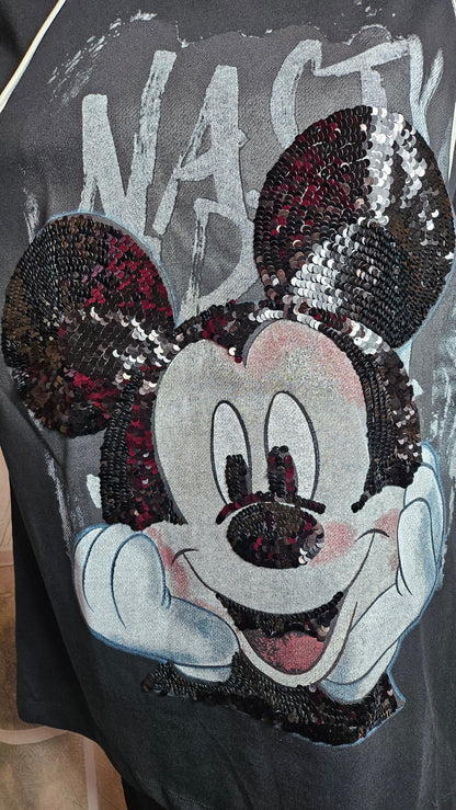Tshirt schwarz "Mickey Nasty", Gr. onesize bis 42/44 von ROSE