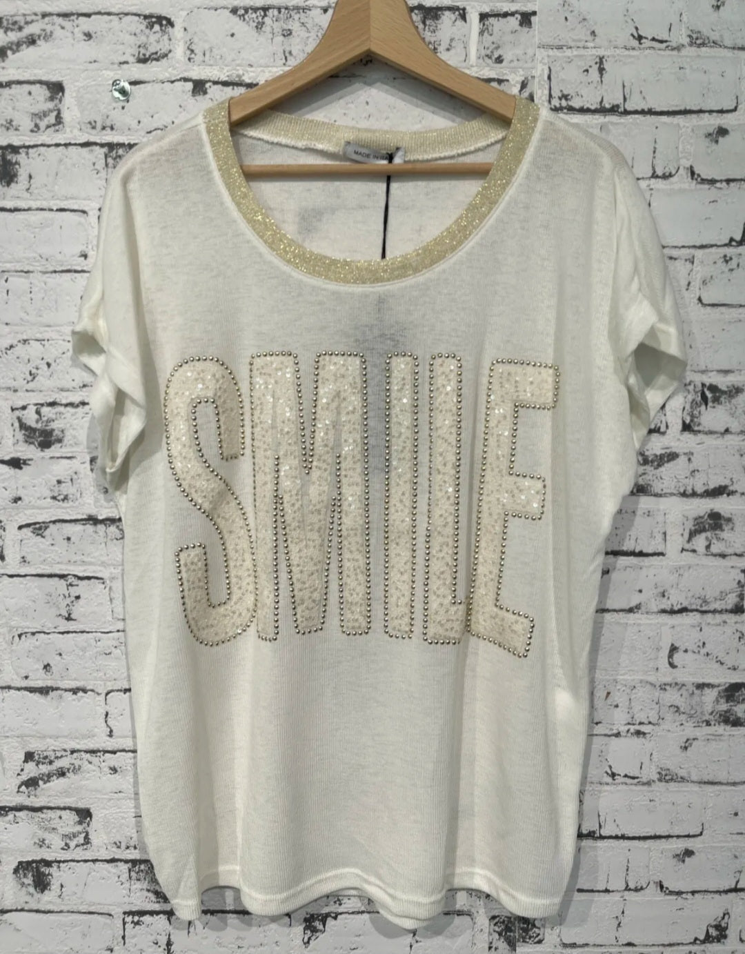 Tshirt "SMILE", Gr. onesize bis 42/44 von ISSIMA