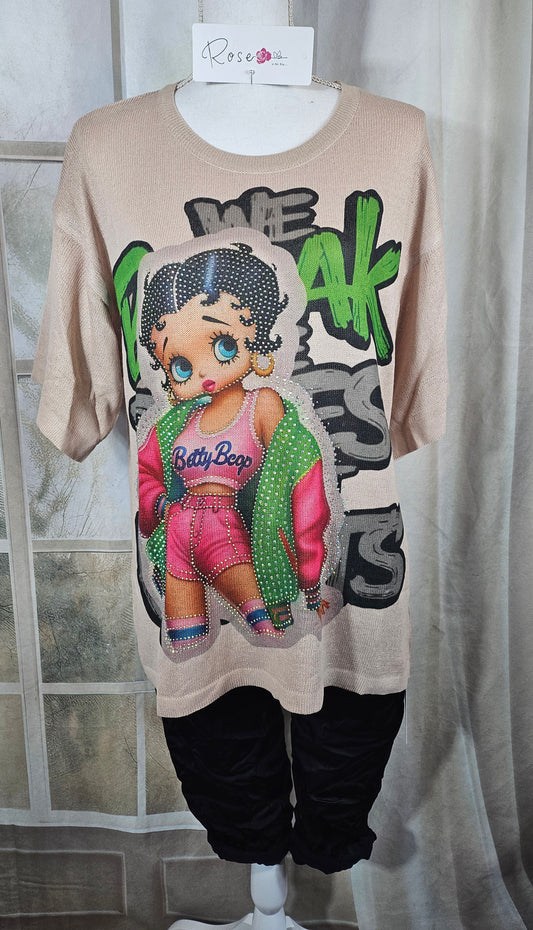 Feinstrick Tshirt "Betty", Gr. onesize bis 44 von ROSE