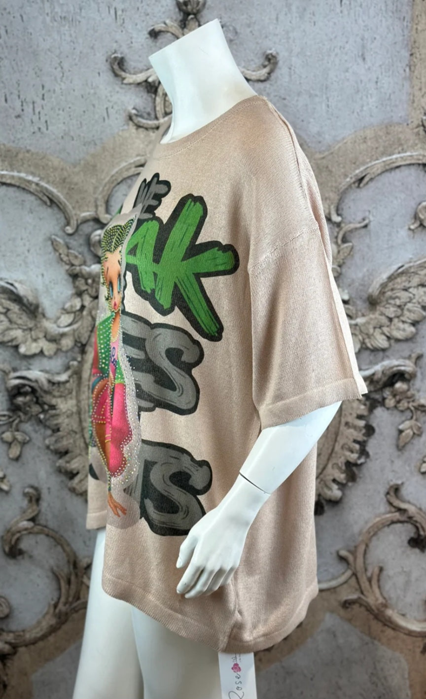 Feinstrick Tshirt "Betty", Gr. onesize bis 44 von ROSE