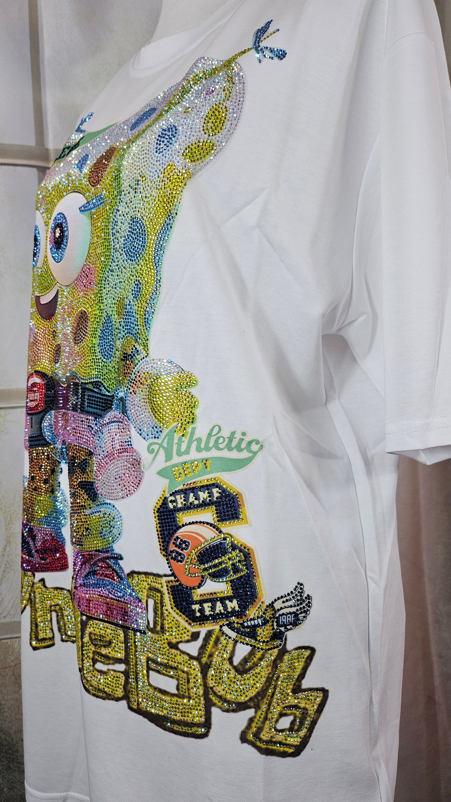 Tshirt weiss "Spongbob", Gr. onesize bis 42/44 von ROSE