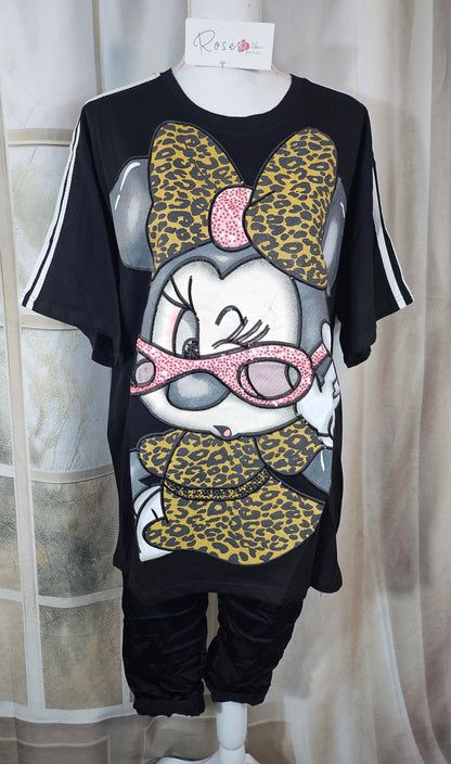 Tshirt schwarz "Minnie", Gr. 40 bis 44 von ROSE