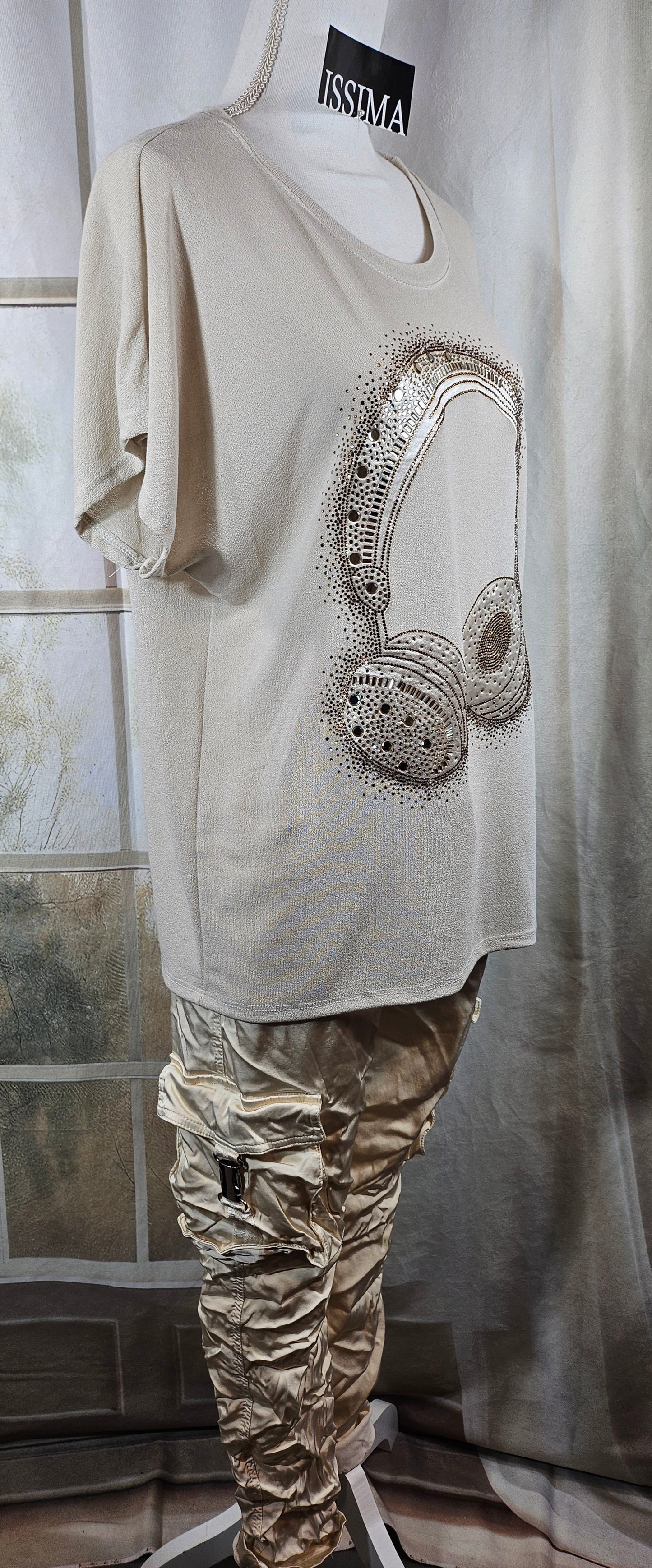 Tshirt "Kopfhörer", Gr. onesize bis 42/44 von ISSIMA