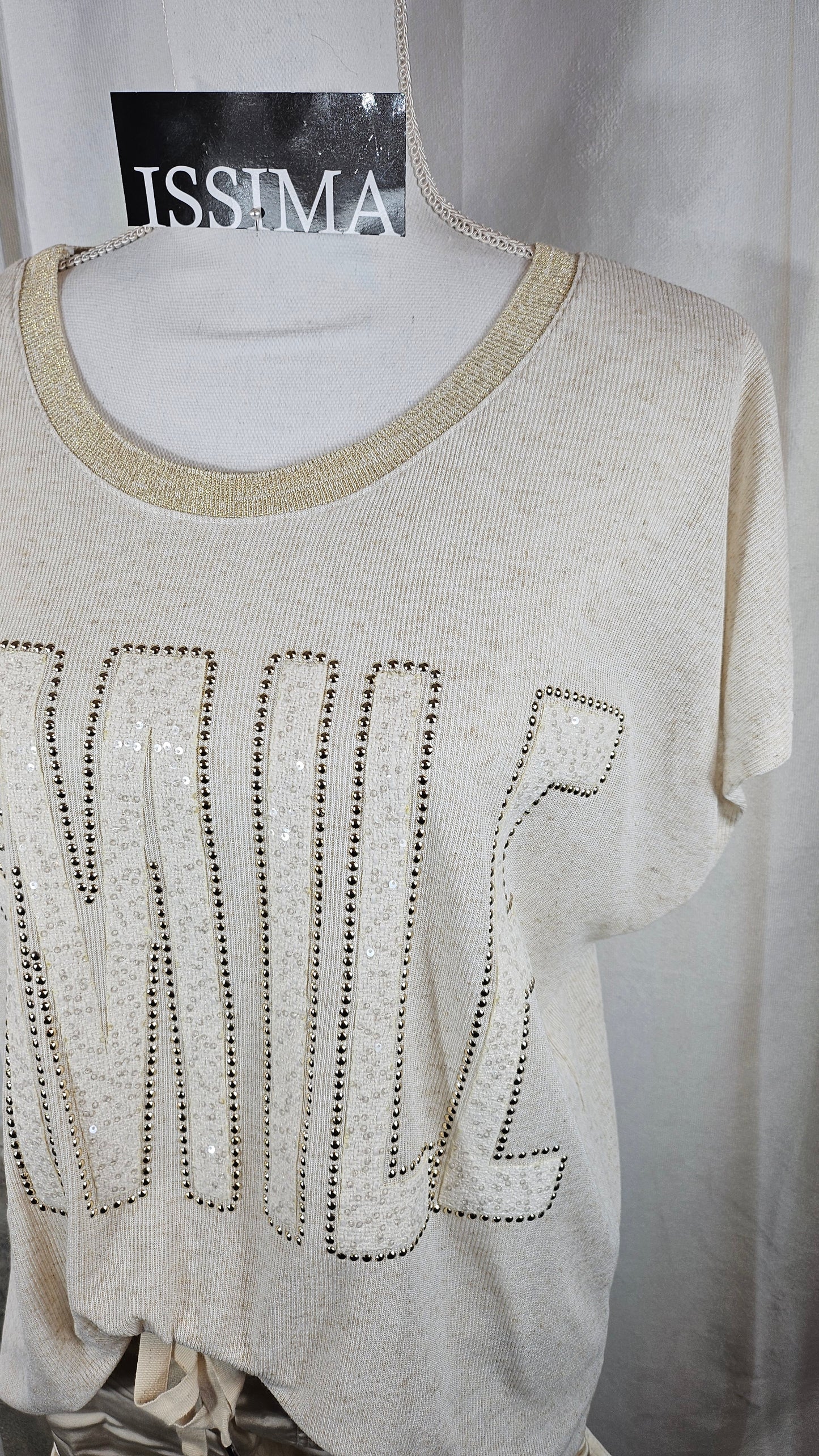 Tshirt "SMILE", Gr. onesize bis 42/44 von ISSIMA