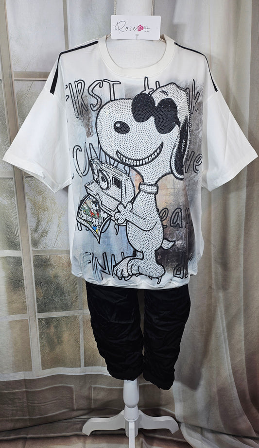 Tshirt weiss "Snoopy", Gr. 40 bis 44 von ROSE