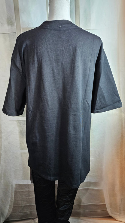 Tshirt schwarz "Daffy D.", Gr. onesize bis 44 von ROSE