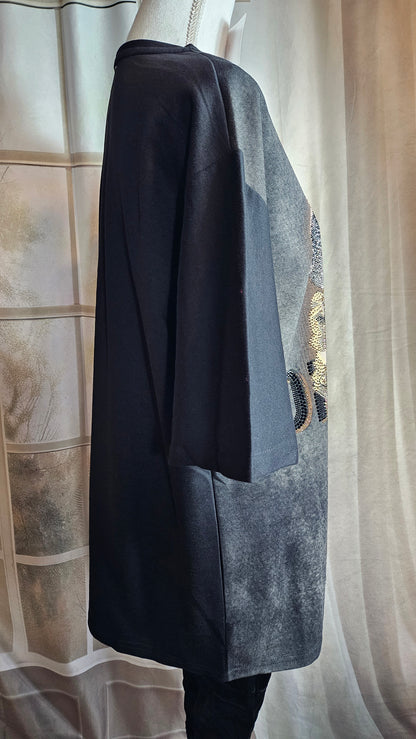 Tshirt grau/schwarz "Mickey Cap", Gr. onesize bis 44 von ROSE