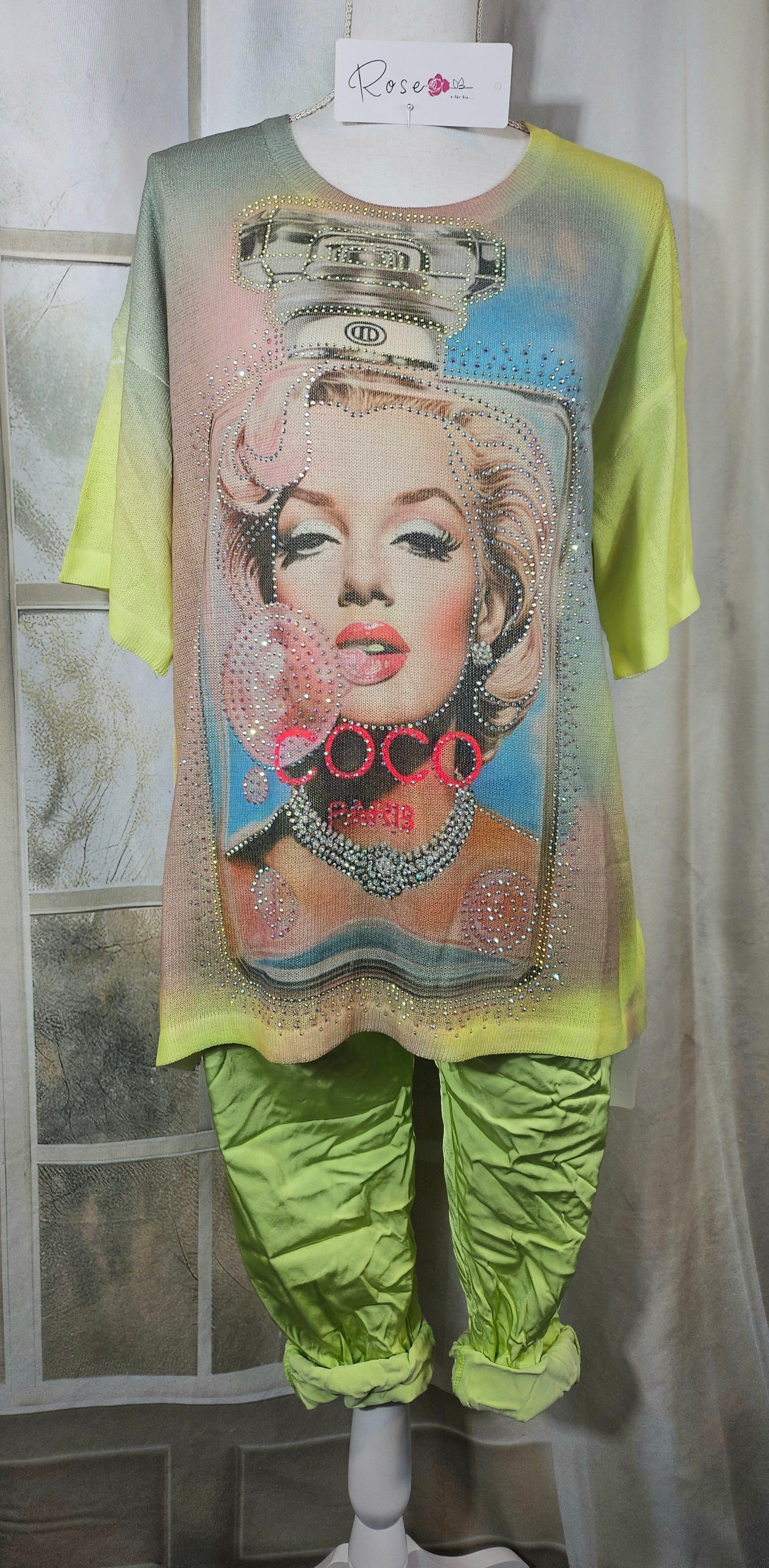 Feinstrick Tshirt "Mariylin", Gr. onesize bis 44 von ROSE