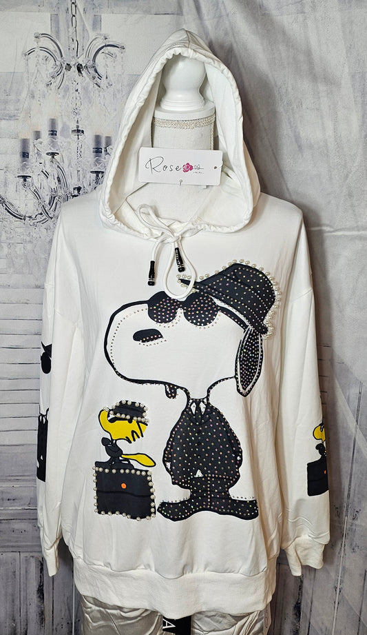 Kapuzenshirt "Snoopy", Onesize bis 42/44 von ROSE