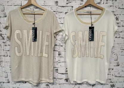 Tshirt "SMILE", Gr. onesize bis 42/44 von ISSIMA