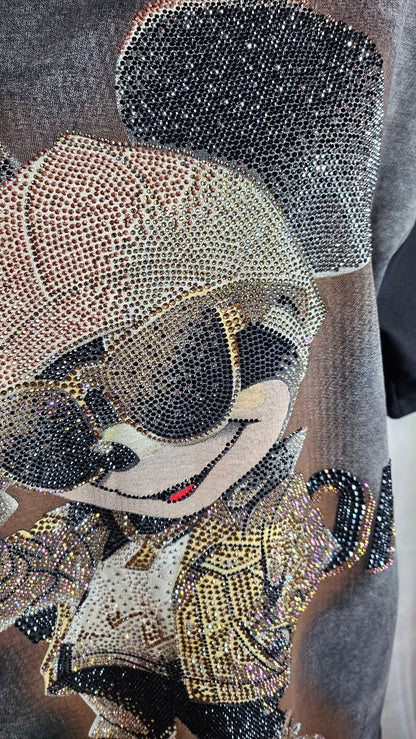 Tshirt grau/schwarz "Mickey Cap", Gr. onesize bis 44 von ROSE