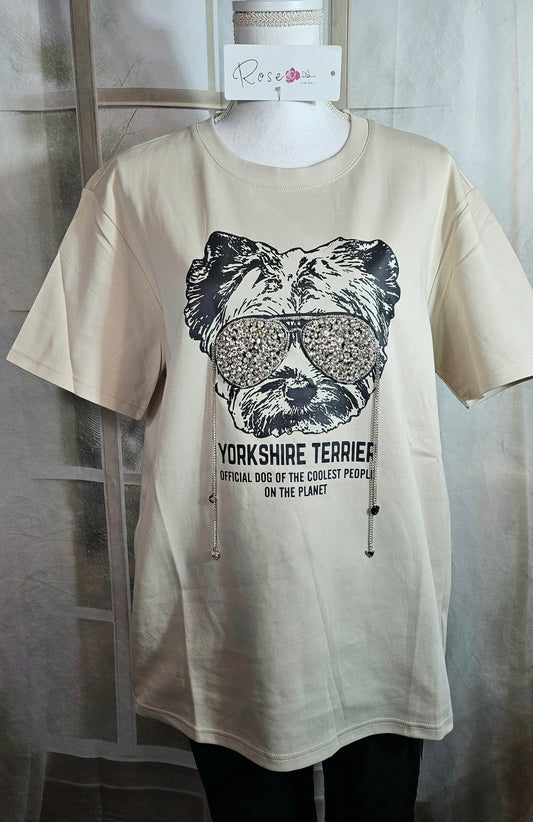 Tshirt "Terrier" beige, Grösse 40 - 42/44 von ROSE