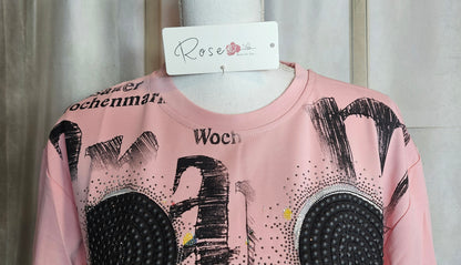 Tshirt weiss "Mickey rosa", Gr. onesize bis 44 von ROSE