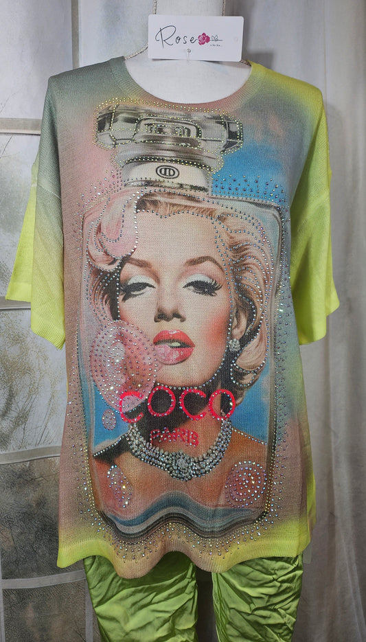 Feinstrick Tshirt "Mariylin", Gr. onesize bis 44 von ROSE