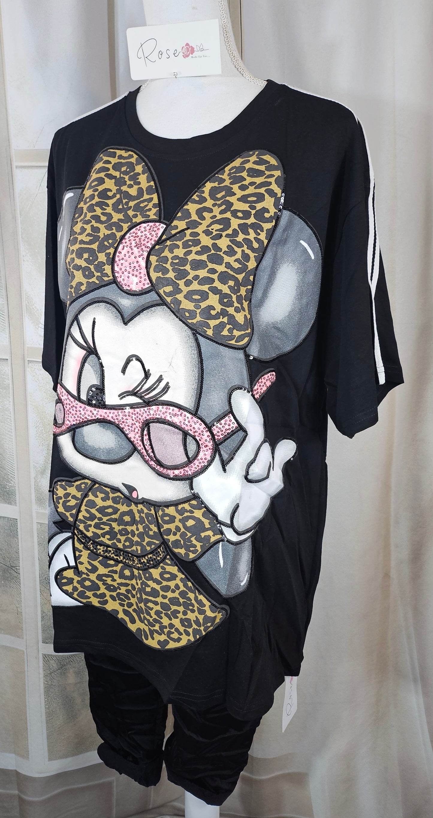 Tshirt schwarz "Minnie", Gr. 40 bis 44 von ROSE