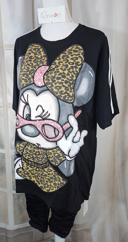 Tshirt schwarz "Minnie", Gr. 40 bis 44 von ROSE
