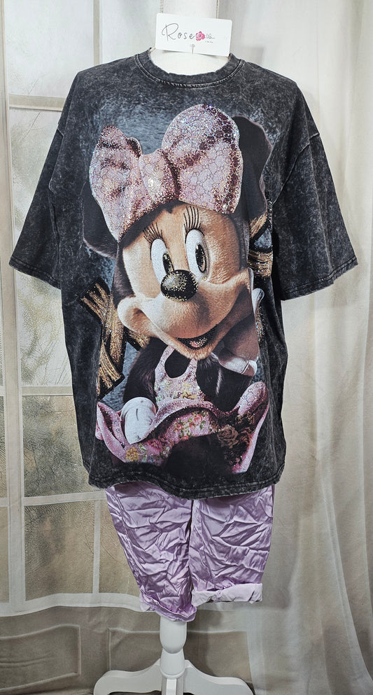 Tshirt grau/schwarz "Minnie", Gr. 40 bis 44 von ROSE