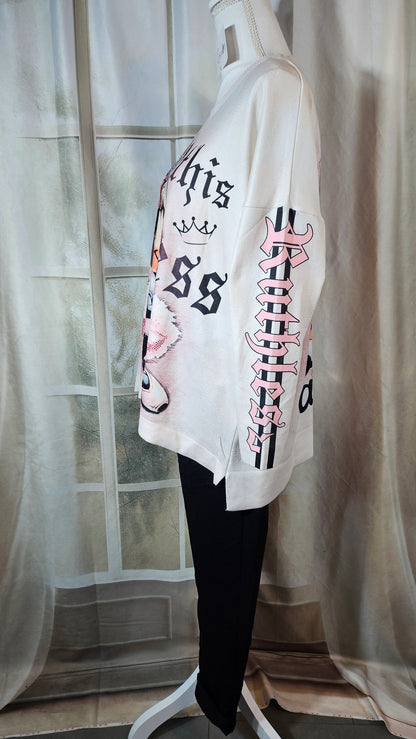 Pullover weiss "Minnie", Gr. 40 - 44 von ROSE